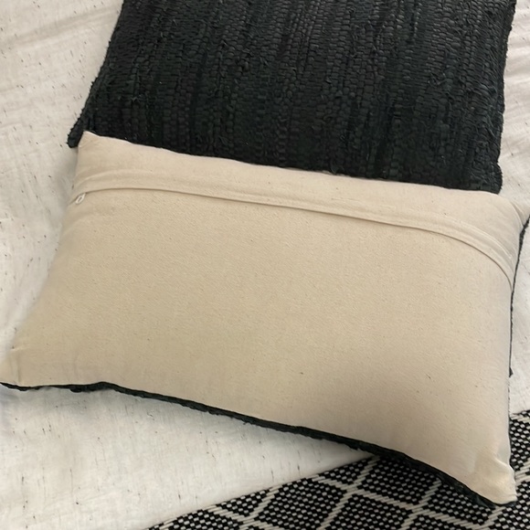 Black Leather/Suede Pillows - Picture 3 of 5